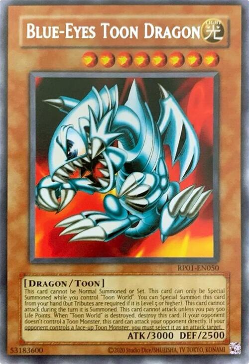 Blue-Eyes Toon Dragon [RP01-EN050] Rare | The Time Vault CA