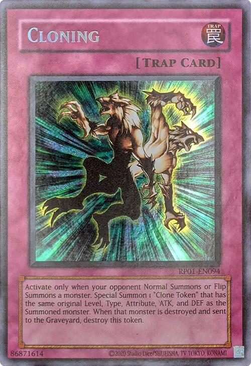 Cloning [RP01-EN094] Secret Rare | The Time Vault CA