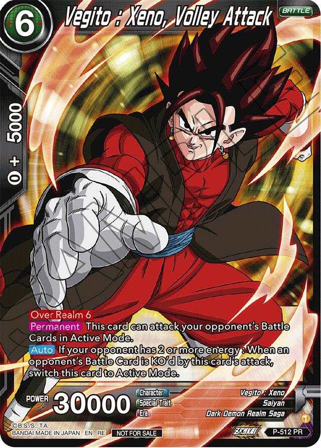 Vegito : Xeno, Volley Attack (Deluxe Pack 2024 Vol.1) (P-512) [Promotion Cards] | The Time Vault CA