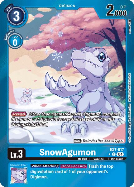 SnowAgumon [EX7-017] (Foil) [Digimon LIBERATOR] | The Time Vault CA