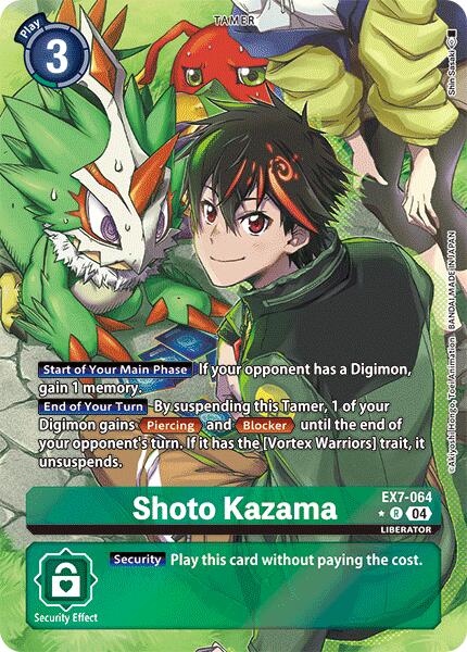 Shoto Kazama [EX7-064] (Alternate Art) [Digimon LIBERATOR] | The Time Vault CA