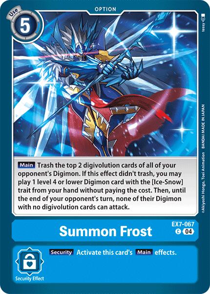 Summon Frost [EX7-067] [Digimon LIBERATOR] | The Time Vault CA