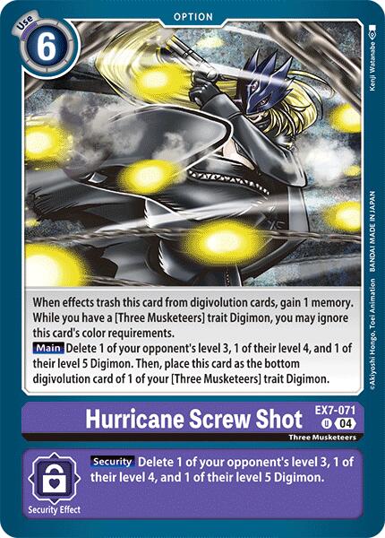 Hurricane Screw Shot [EX7-071] [Digimon LIBERATOR] | The Time Vault CA