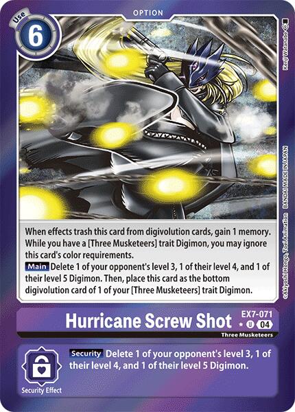 Hurricane Screw Shot [EX7-071] (Foil) [Digimon LIBERATOR] | The Time Vault CA