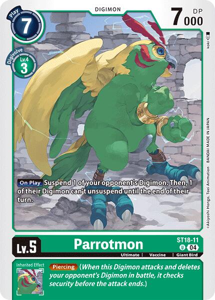 Parrotmon [ST18-11] [Starter Deck: Guardian Vortex] | The Time Vault CA