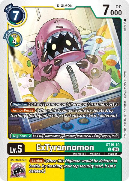 ExTyrannomon [ST19-10] [Starter Deck: Fable Waltz] | The Time Vault CA