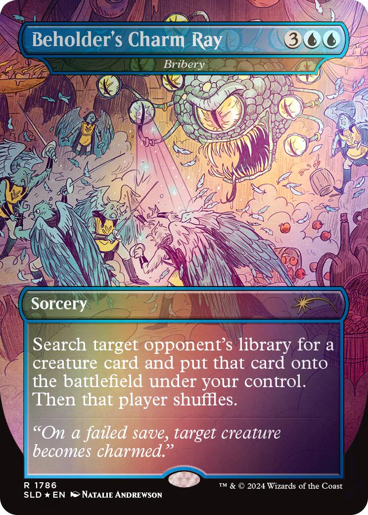 Beholder's Charm Ray - Bribery (Rainbow Foil) [Secret Lair Drop Series] | The Time Vault CA