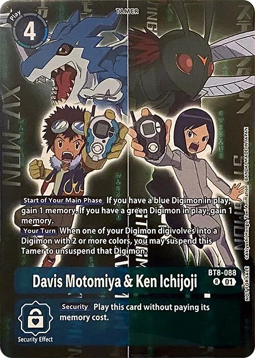 Davis Motomiya & Ken Ichijoji [BT8-088] (Super Complete Selection Daisuke ver.) [New Awakening Promos] | The Time Vault CA