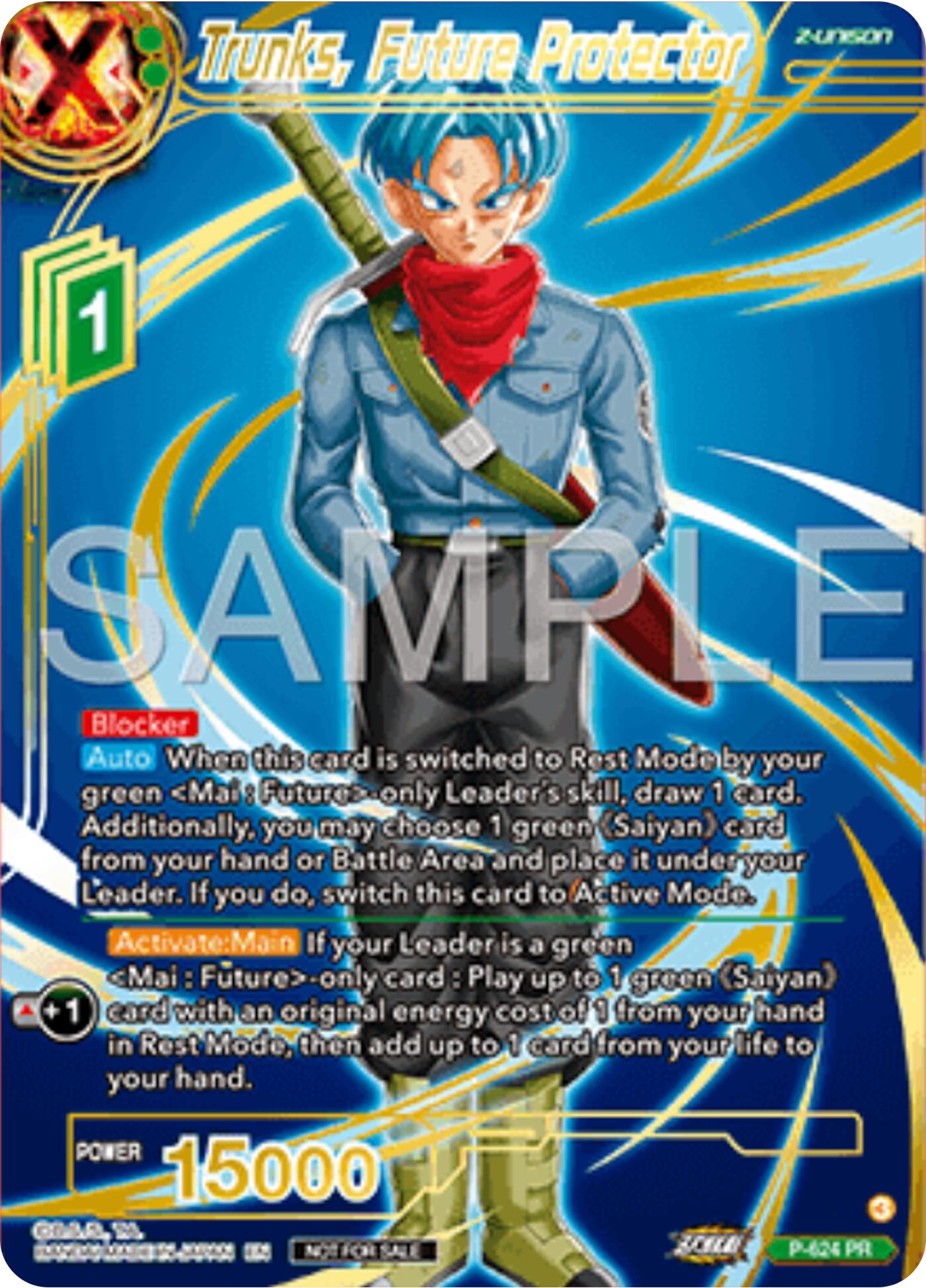 Trunks, Future Protector (Gold Stamped) (P-424) [Promotion Cards] | The Time Vault CA