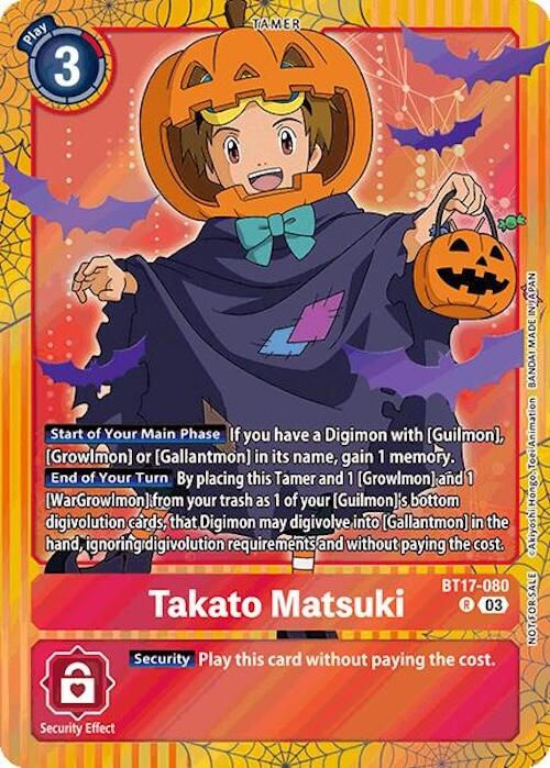 Takato Matsuki [BT17-080] (Halloween Event 2024) [Secret Crisis] | The Time Vault CA