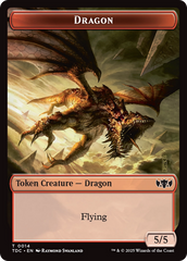 Dragon (0014) // Treasure Double-Sided Token [Tarkir: Dragonstorm Commander Tokens] | The Time Vault CA