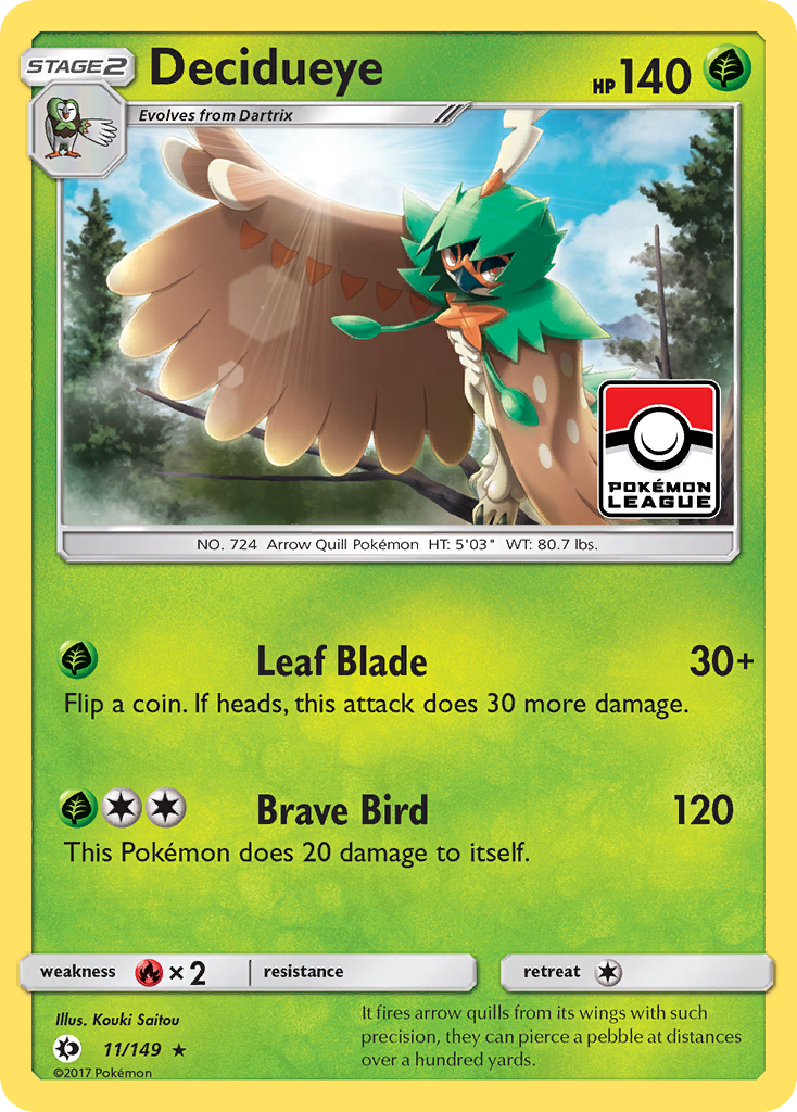 Decidueye (11/149) [Sun & Moon: Base Set] | The Time Vault CA