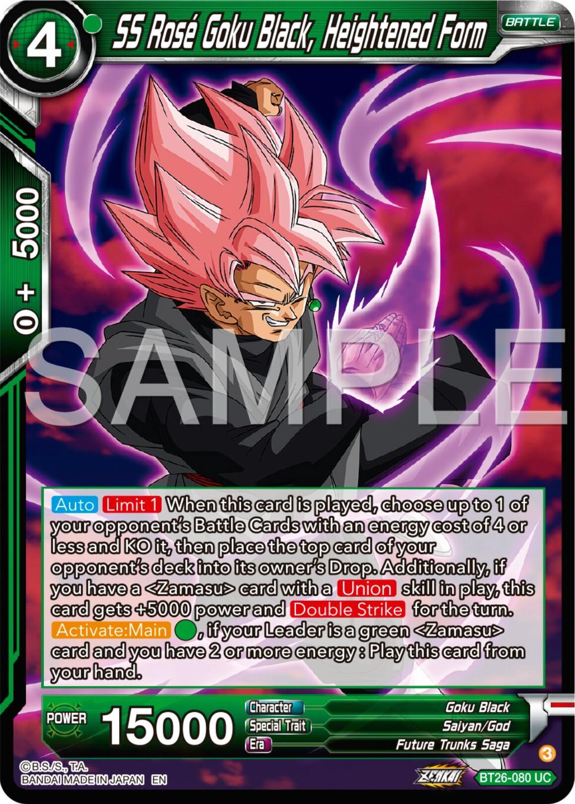 SS Rose Goku Black, Heightened Form (BT26-080) [Ultimate Advent] | The Time Vault CA