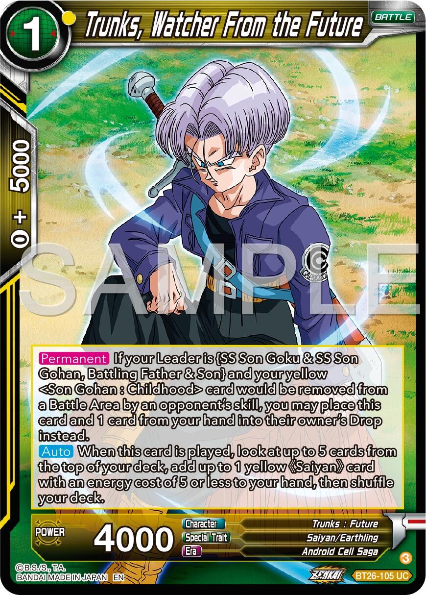 Trunks, Watcher From the Future (BT26-105) [Ultimate Advent] | The Time Vault CA