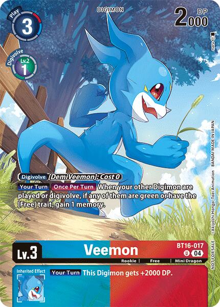 Veemon [BT16-017] (Legend Pack 2024) [Beginning Observer] | The Time Vault CA