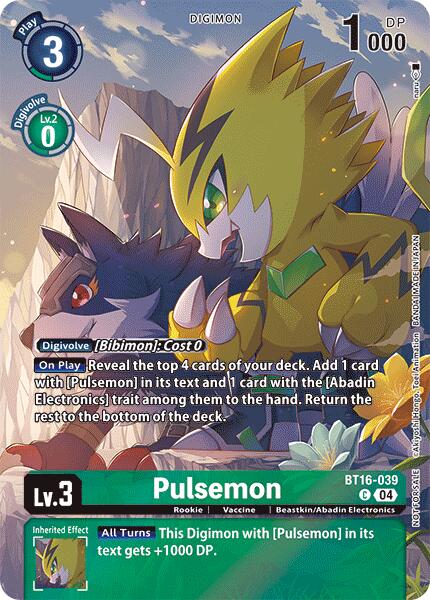 Pulsemon [BT16-039] (Legend Pack 2024) [Beginning Observer] | The Time Vault CA