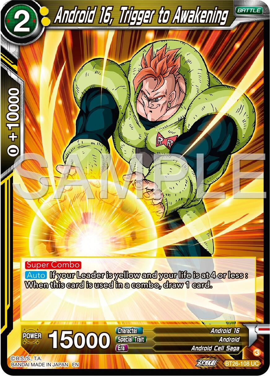 Android 16, Trigger to Awakening (BT26-108) [Ultimate Advent] | The Time Vault CA