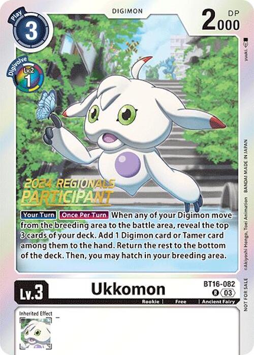 Ukkomon [BT16-082] (2024 Regionals Participant) [Beginning Observer] | The Time Vault CA