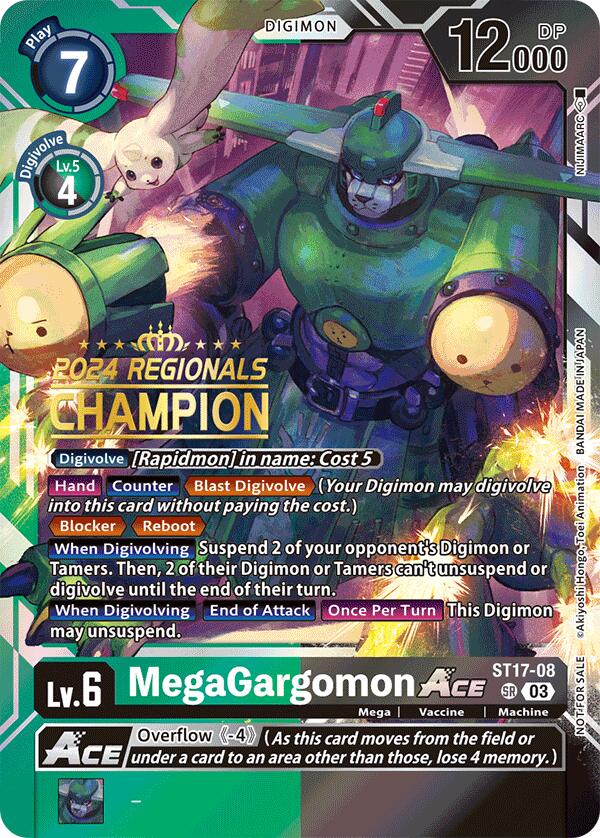 MegaGargomon ACE [ST17-08] (2024 Regionals Champion) [Starter Deck: Double Typhoon Advanced Deck Set] | The Time Vault CA