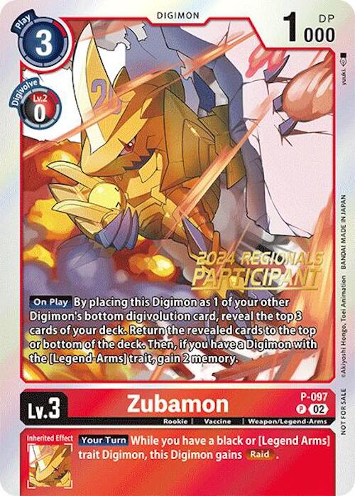 Zubamon [P-097] - P-097 (2024 Regionals Participant) [Promotional Cards] | The Time Vault CA