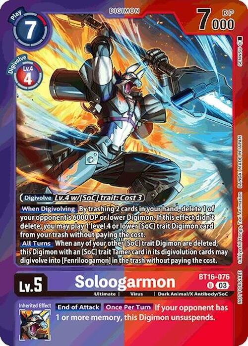 Soloogarmon [BT16-076] (Event Pack 7) [Beginning Observer] | The Time Vault CA