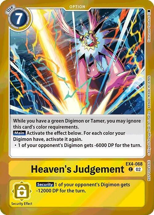 Heaven's Judgement [EX4-068] (Event Pack 7) [Alternative Being Booster] | The Time Vault CA