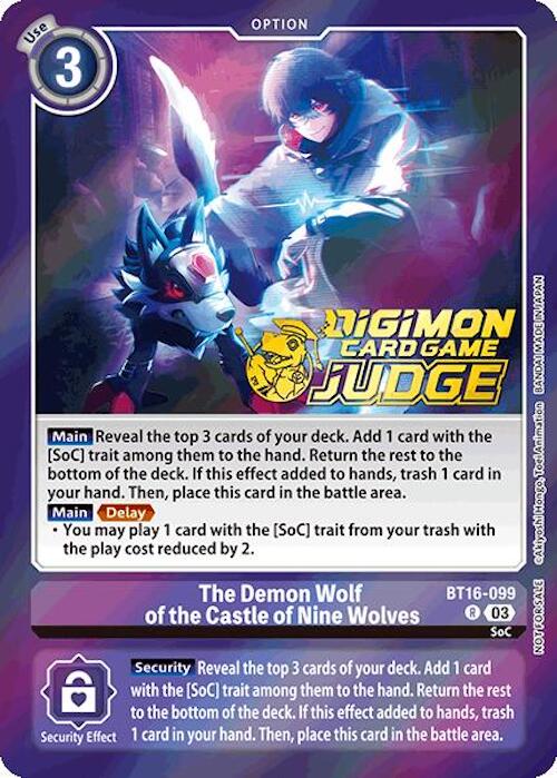 The Demon Wolf of the Castle of Nine Wolves [BT16-099] (Judge Pack 6) [Beginning Observer] | The Time Vault CA