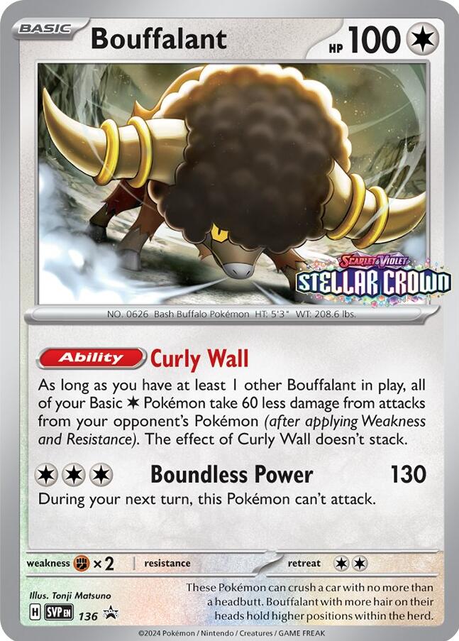 Bouffalant (SVP136) [Scarlet & Violet: Black Star Promos] | The Time Vault CA