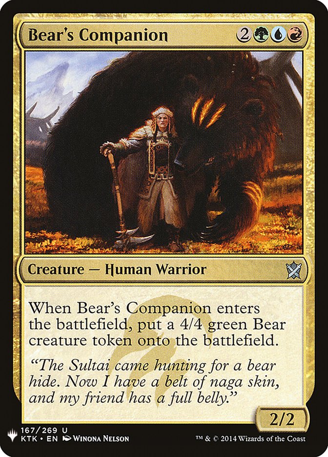Bear's Companion [Mystery Booster] | The Time Vault CA