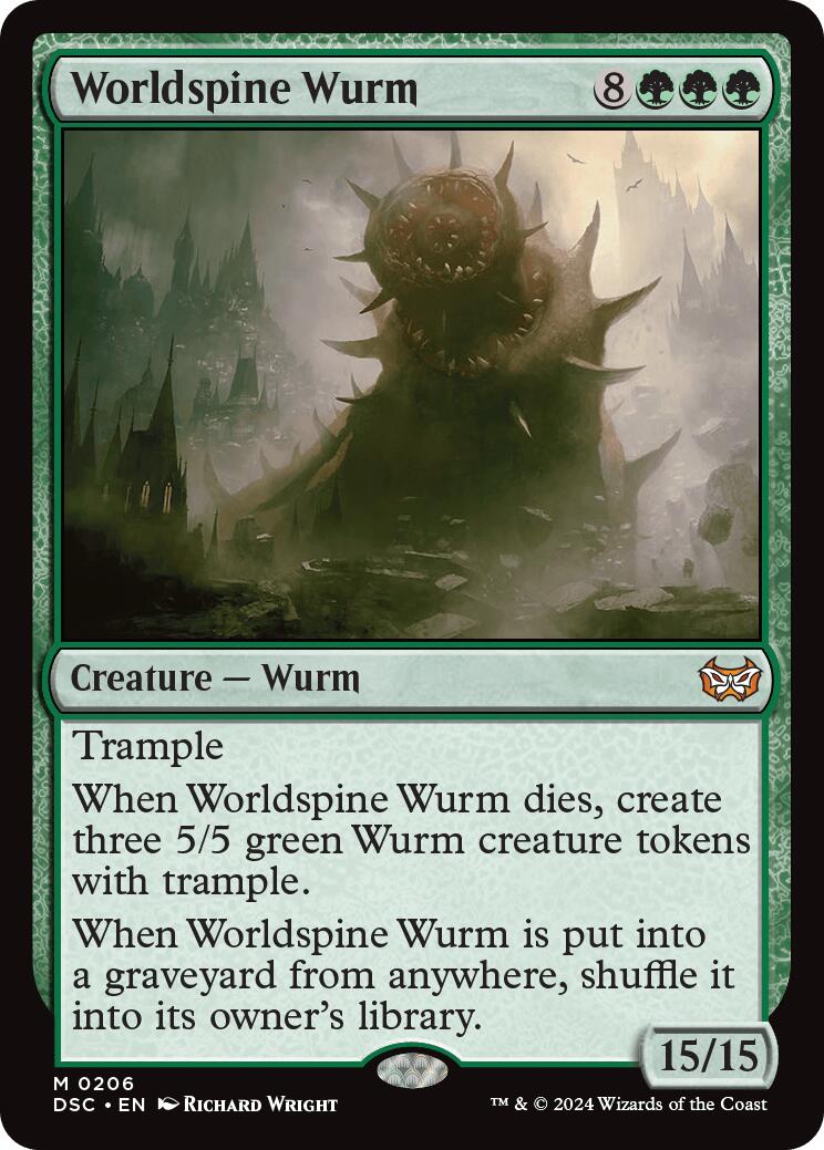 Worldspine Wurm [Duskmourn: House of Horror Commander] | The Time Vault CA