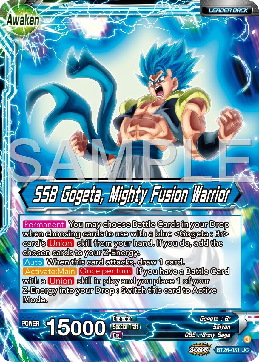 Gogeta // SSB Gogeta, Mighty Fusion Warrior (BT26-031) [Ultimate Advent] | The Time Vault CA