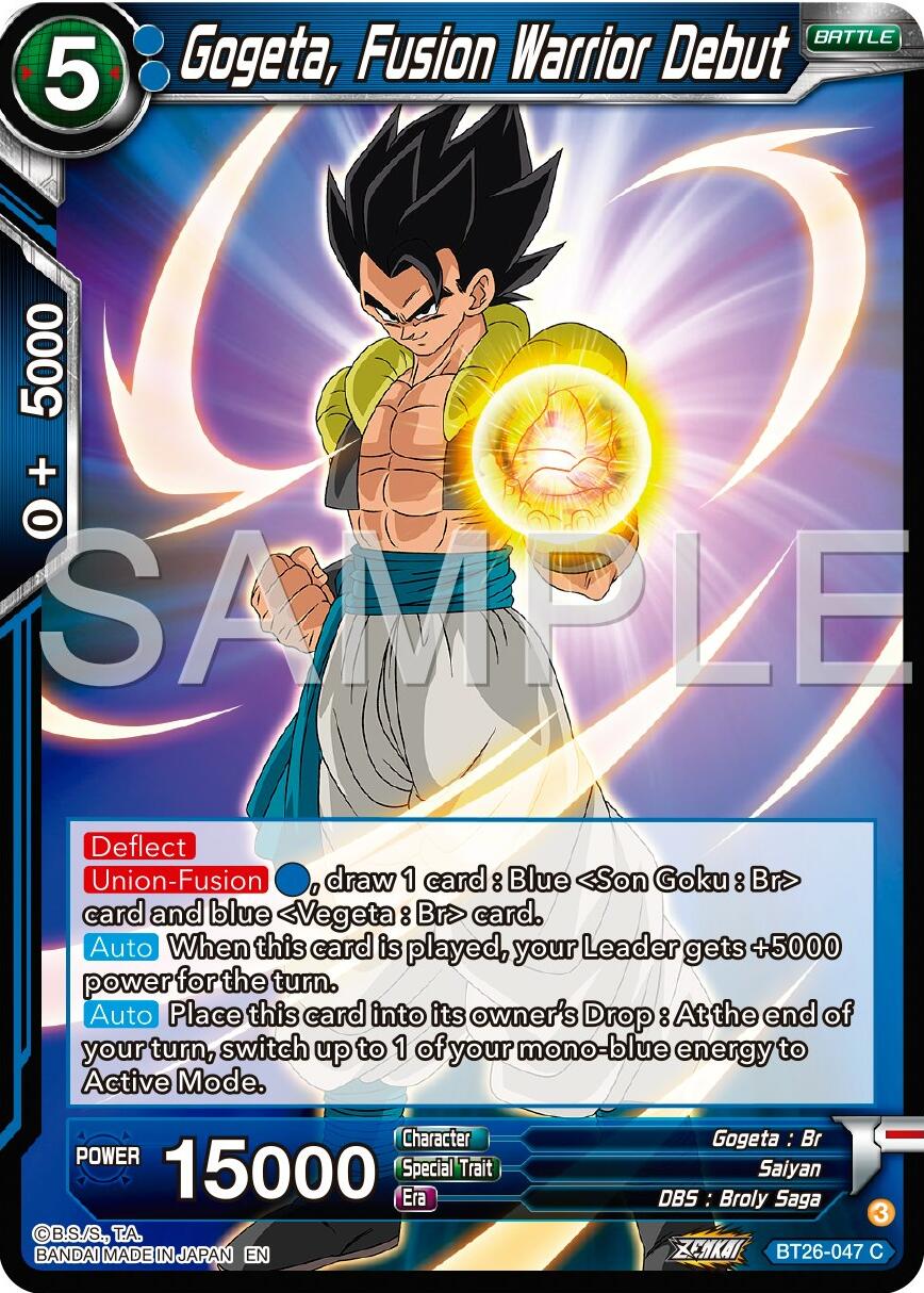 Gogeta, Fusion Warrior Debut (BT26-047) [Ultimate Advent] | The Time Vault CA