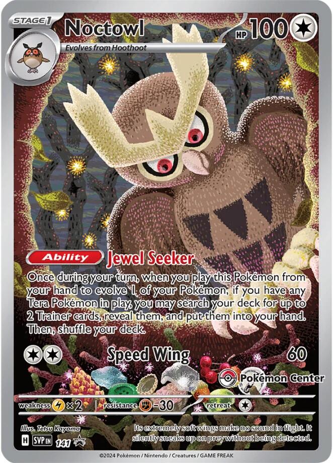 Noctowl (141) (Pokemon Center Exclusive) [Scarlet & Violet: Black Star Promos] | The Time Vault CA