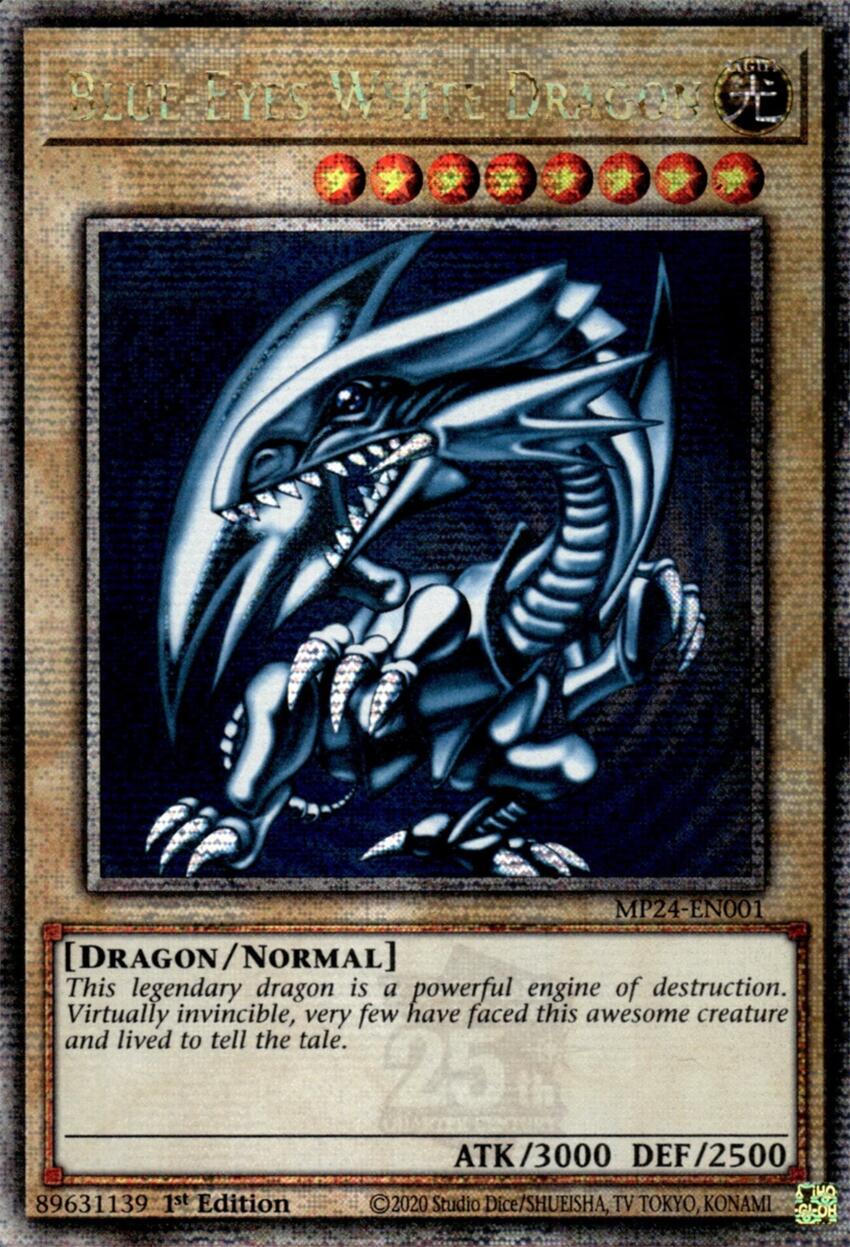 Blue-Eyes White Dragon [MP24-EN001] Quarter Century Secret Rare | The Time Vault CA