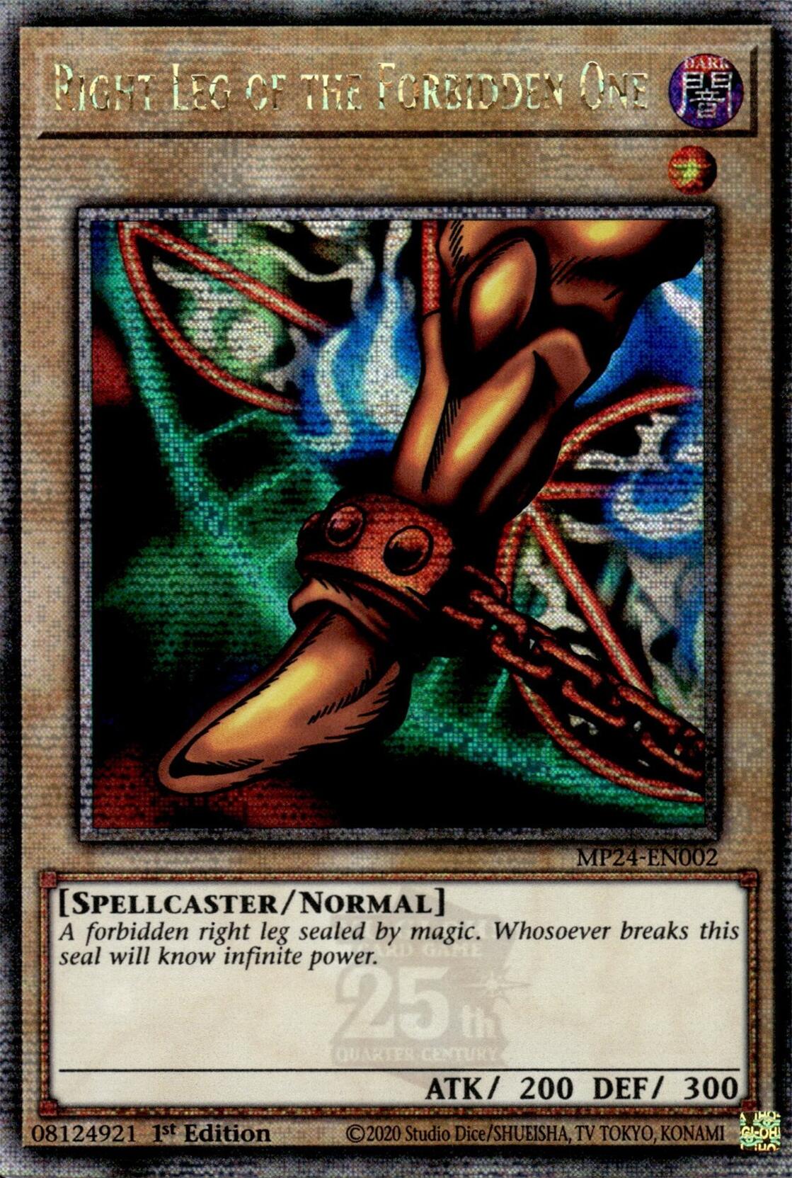 Right Leg of the Forbidden One [MP24-EN002] Quarter Century Secret Rare | The Time Vault CA