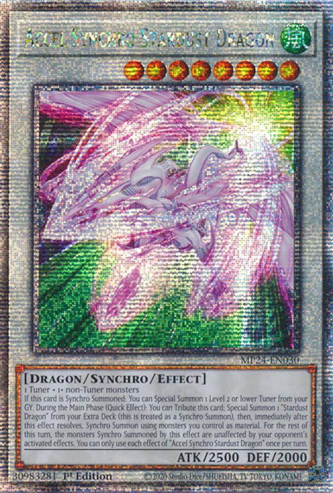 Accel Synchro Stardust Dragon [MP24-EN030] Quarter Century Secret Rare | The Time Vault CA