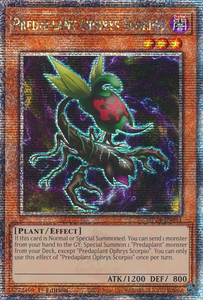 Predaplant Ophrys Scorpio [MP24-EN041] Quarter Century Secret Rare | The Time Vault CA