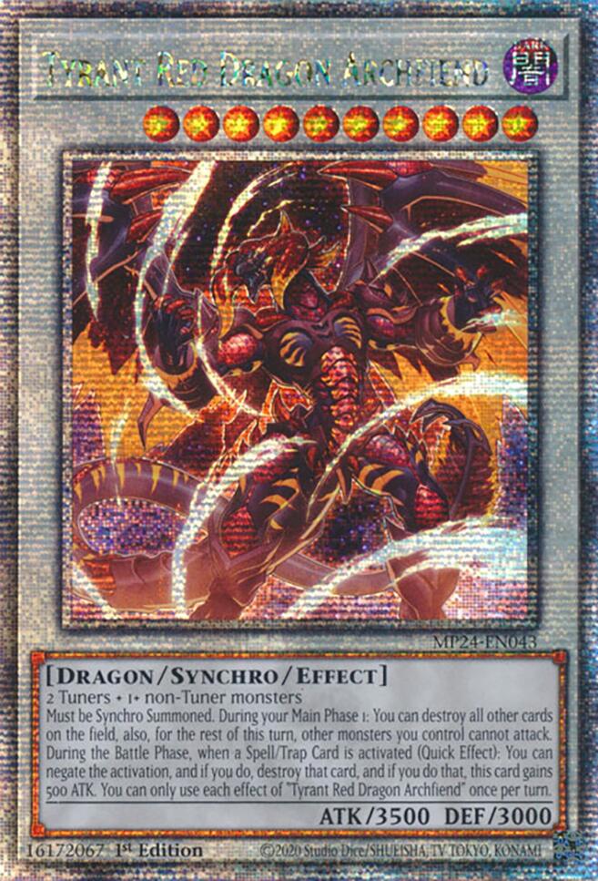 Tyrant Red Dragon Archfiend [MP24-EN043] Quarter Century Secret Rare | The Time Vault CA