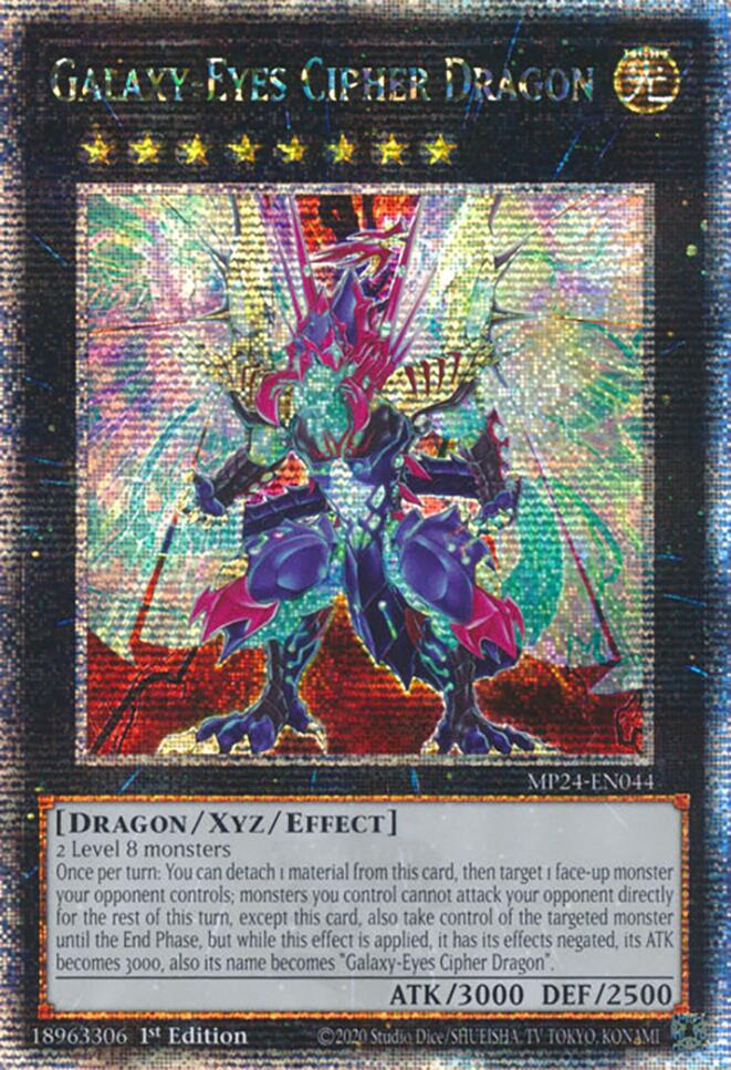 Galaxy-Eyes Cipher Dragon [MP24-EN044] Quarter Century Secret Rare | The Time Vault CA