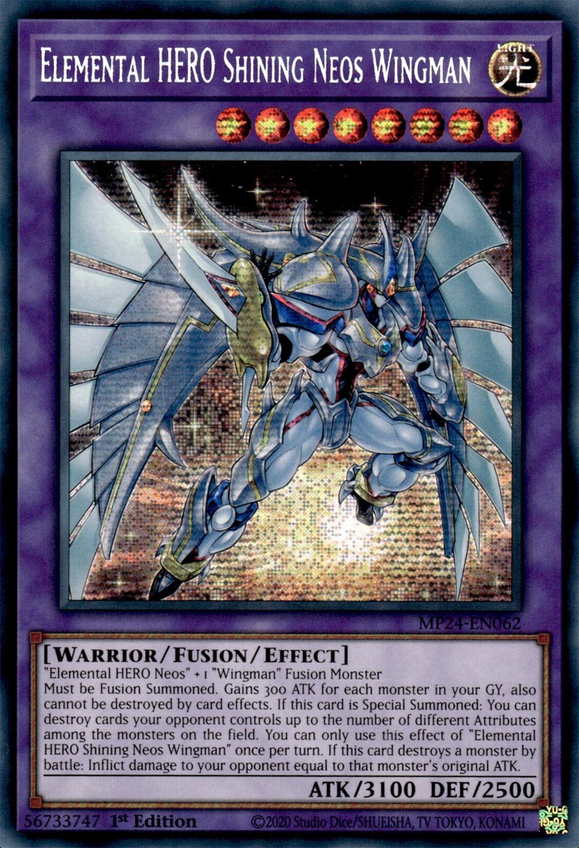 Elemental HERO Shining Neos Wingman [MP24-EN062] Prismatic Secret Rare | The Time Vault CA