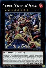 Gigantic "Champion" Sargas [MP24-EN071] Prismatic Secret Rare | The Time Vault CA