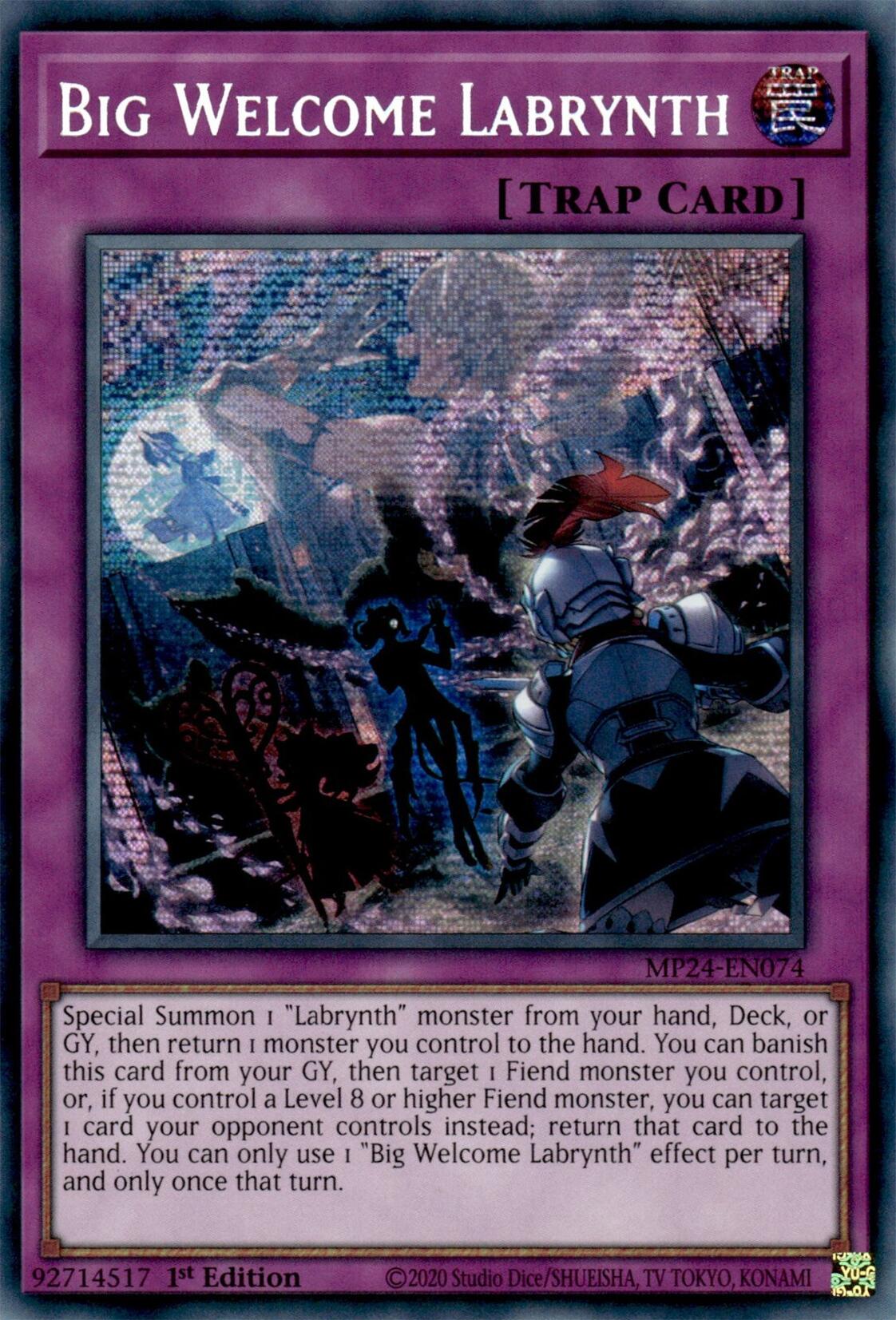 Big Welcome Labrynth [MP24-EN074] Prismatic Secret Rare | The Time Vault CA