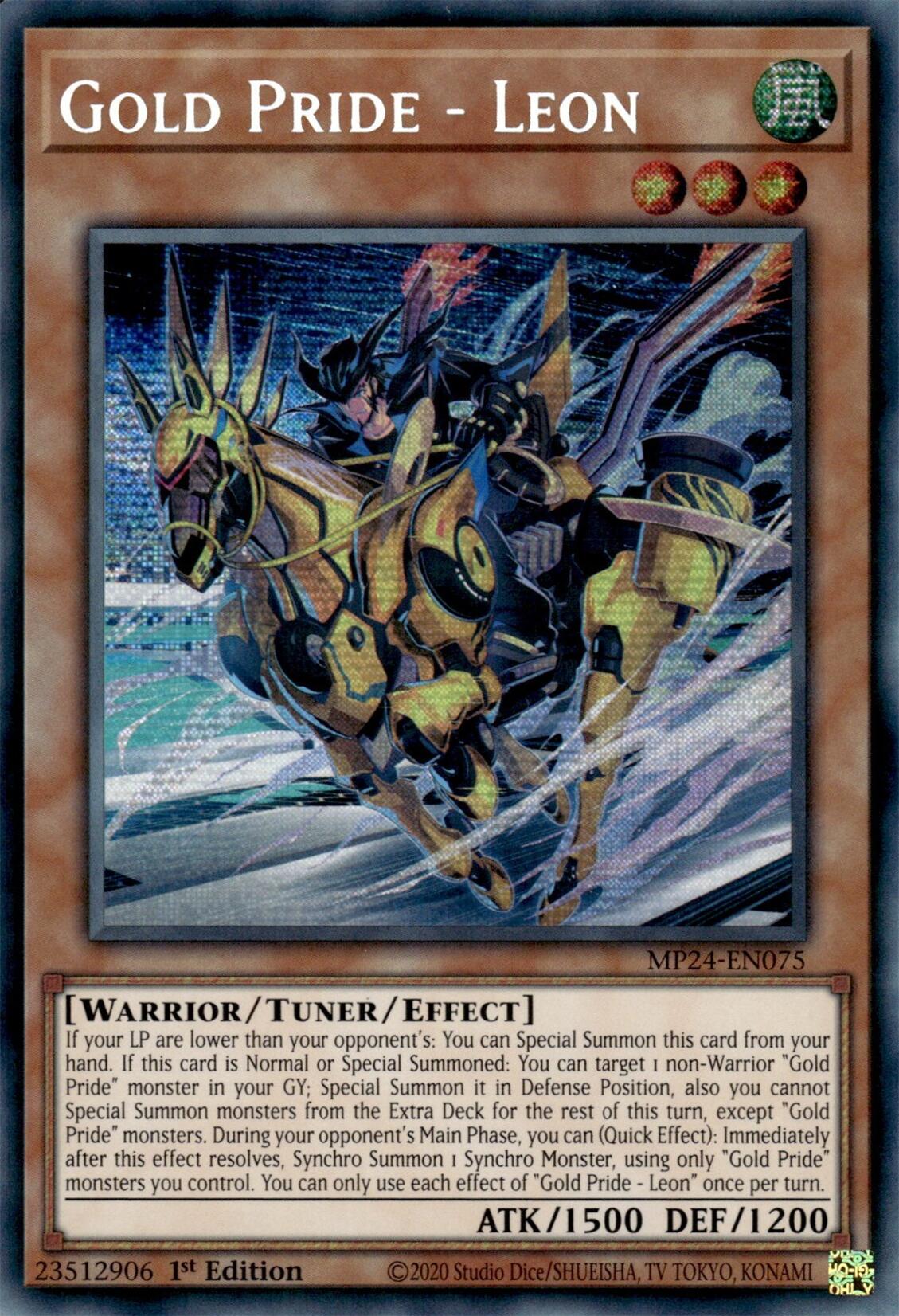 Gold Pride - Leon [MP24-EN075] Prismatic Secret Rare | The Time Vault CA