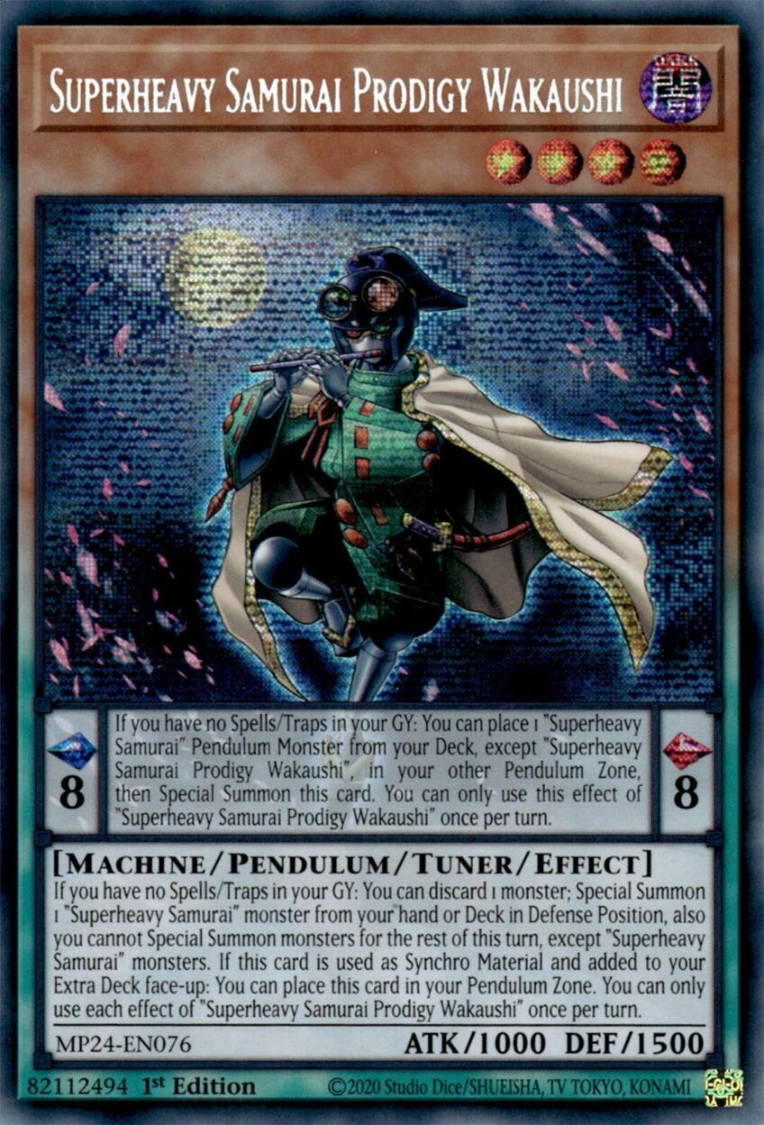 Superheavy Samurai Prodigy Wakaushi [MP24-EN075] Prismatic Secret Rare | The Time Vault CA