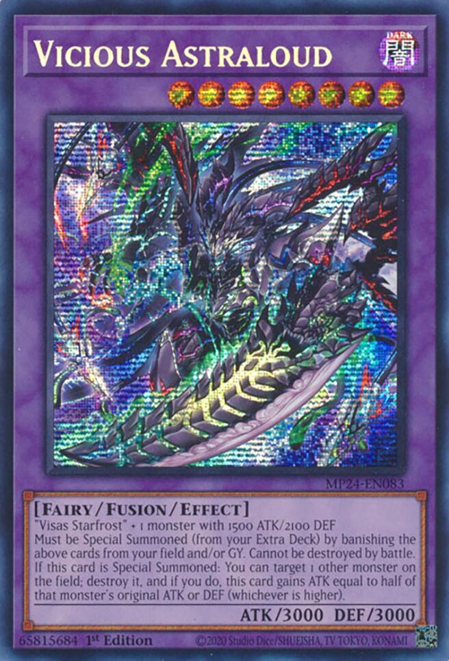 Vicious Astraloud [MP24-EN083] Prismatic Secret Rare | The Time Vault CA