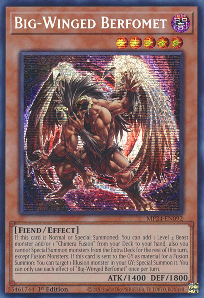 Big-Winged Berfomet [MP24-EN092] Prismatic Secret Rare | The Time Vault CA