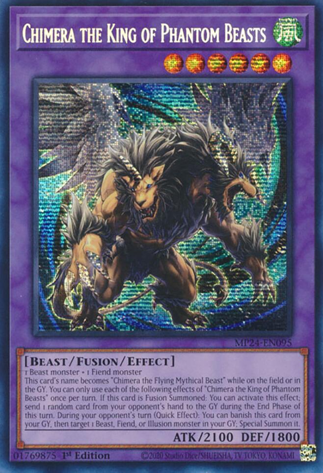 Chimera the King of Phantom Beasts [MP24-EN095] Prismatic Secret Rare | The Time Vault CA