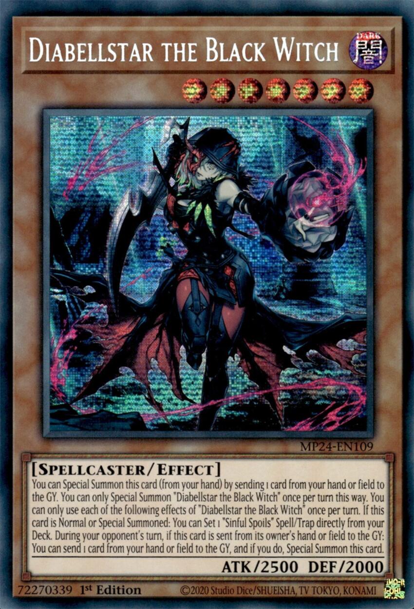 Diabellstar the Black Witch [MP24-EN109] Prismatic Secret Rare | The Time Vault CA