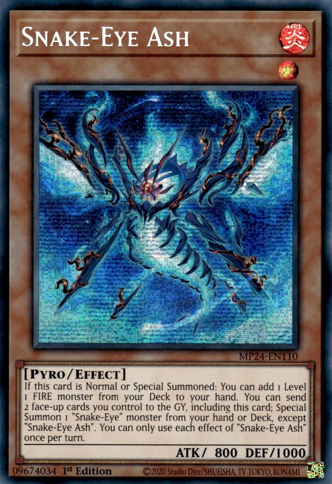 Snake-Eye Ash [MP24-EN110] Prismatic Secret Rare | The Time Vault CA