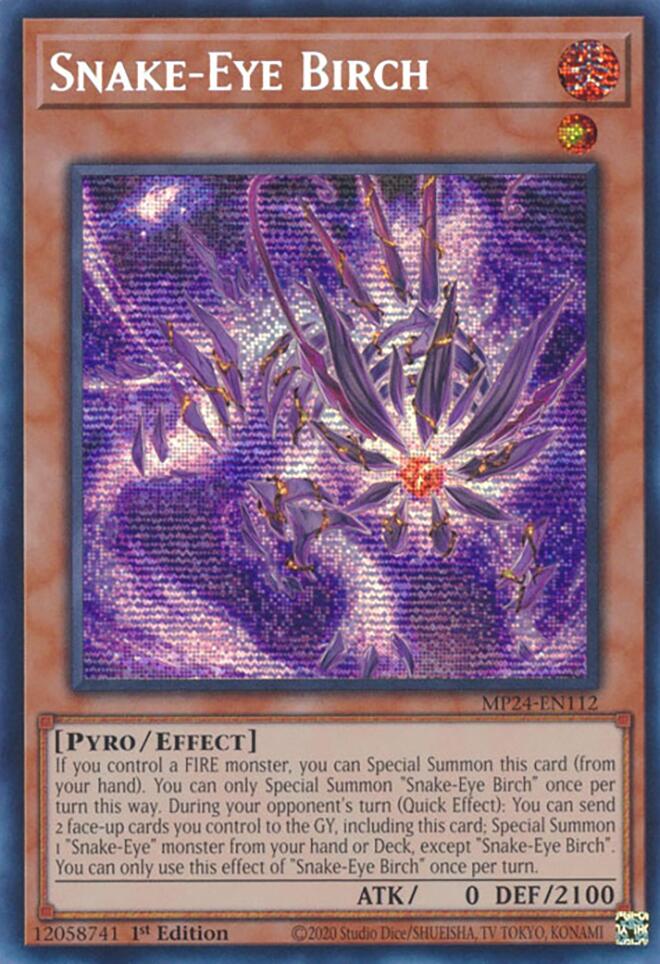 Snake-Eye Birch [MP24-EN112] Prismatic Secret Rare | The Time Vault CA